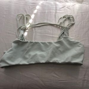 Mikoh icey blue kapa’a strappy swim top